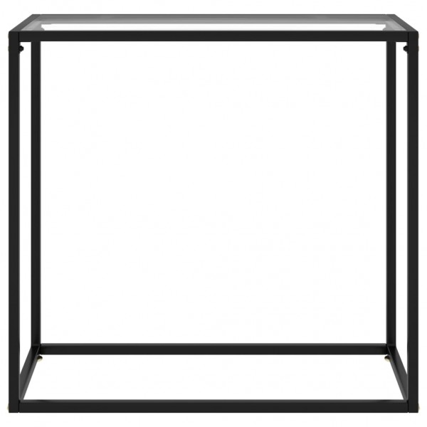 Mesa consola vidrio templado transparente 80x35x75 cm M 2