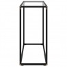 Mesa consola vidrio templado transparente 80x35x75 cm 3
