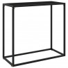 Mesa consola vidrio templado negro 80x35x75 cm 1