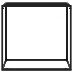 Mesa consola vidrio templado negro 80x35x75 cm H