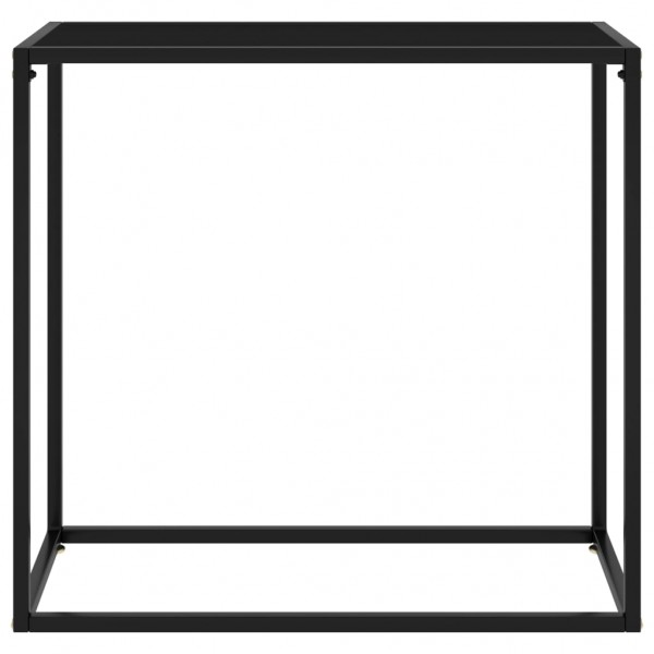 Mesa consola 80x35x75 cm vidro temperado preto M 2