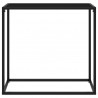 Mesa consola vidrio templado negro 80x35x75 cm 2