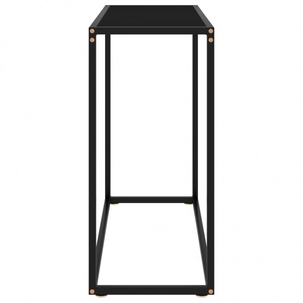 Mesa consola vidrio templado negro 80x35x75 cm M 3