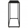 Mesa consola vidrio templado negro 80x35x75 cm 3