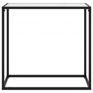 Mesa consola vidrio templado blanco 80x35x75 cm H