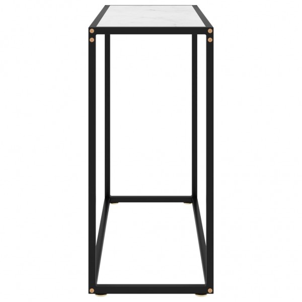 Mesa consola vidrio templado blanco 80x35x75 cm M 3