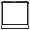 Mesa consola vidrio templado negro 80x35x75 cm 2