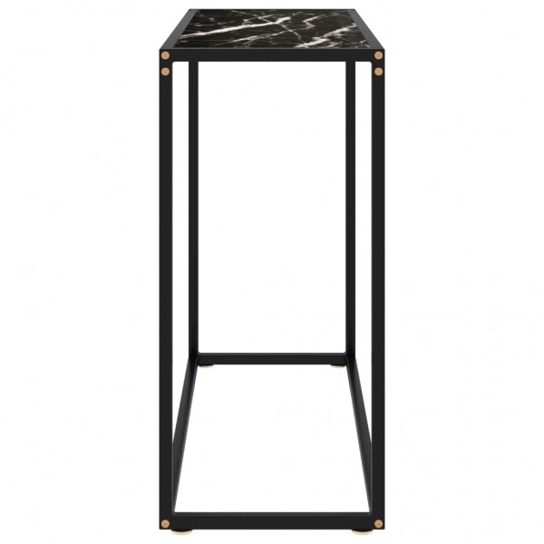 Mesa consola vidrio templado negro 80x35x75 cm M 3