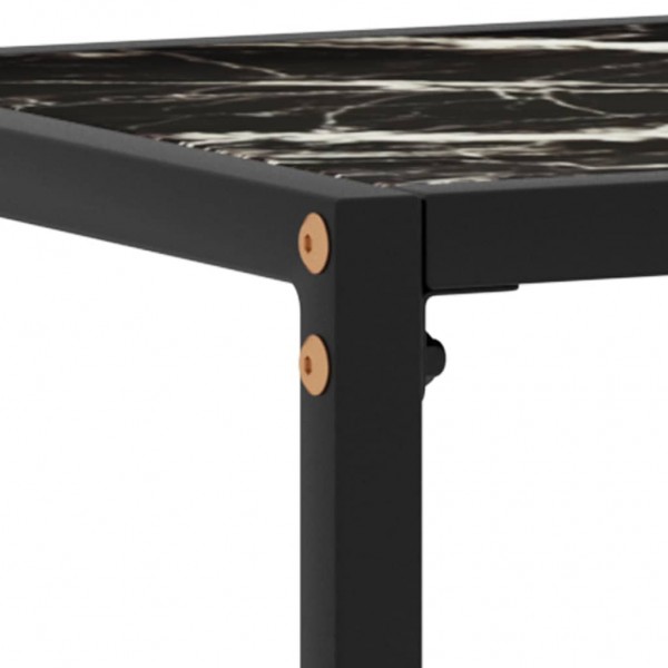 Mesa consola 80x35x75 cm vidro temperado preto M 5