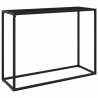Mesa consola vidrio templado negro 100x35x75 cm 1