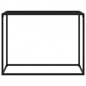 Mesa consola vidrio templado negro 100x35x75 cm H