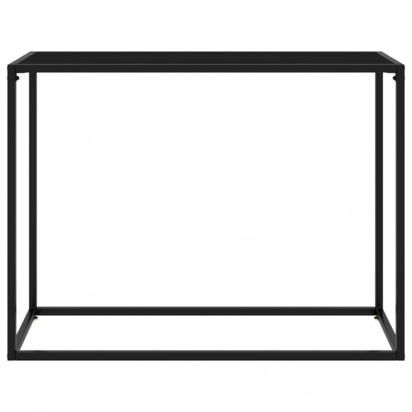 Mesa consola vidrio templado negro 100x35x75 cm M 2