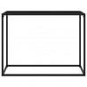 Mesa consola vidrio templado negro 100x35x75 cm 2