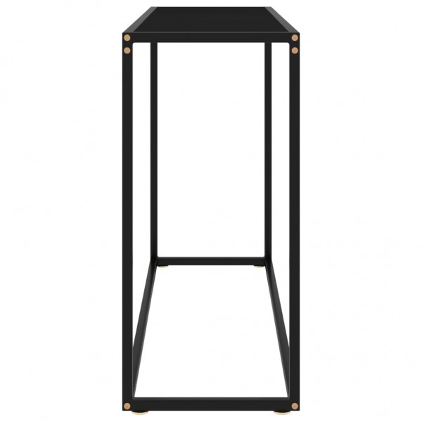 Mesa consola 100x35x75 cm vidro temperado preto M 3