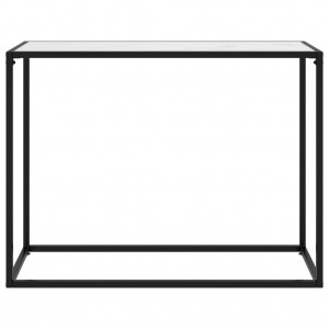 Mesa consola vidrio templado blanco 100x35x75 cm H