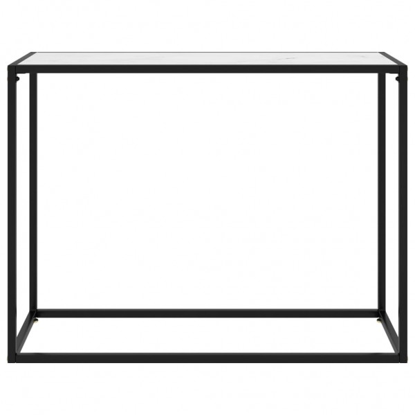 Mesa consola vidrio templado blanco 100x35x75 cm M 2