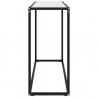 Mesa consola vidrio templado blanco 100x35x75 cm 3