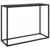 Mesa consola vidrio templado negro 100x35x75 cm 1