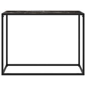 Mesa consola 100x35x75 cm vidro temperado preto H