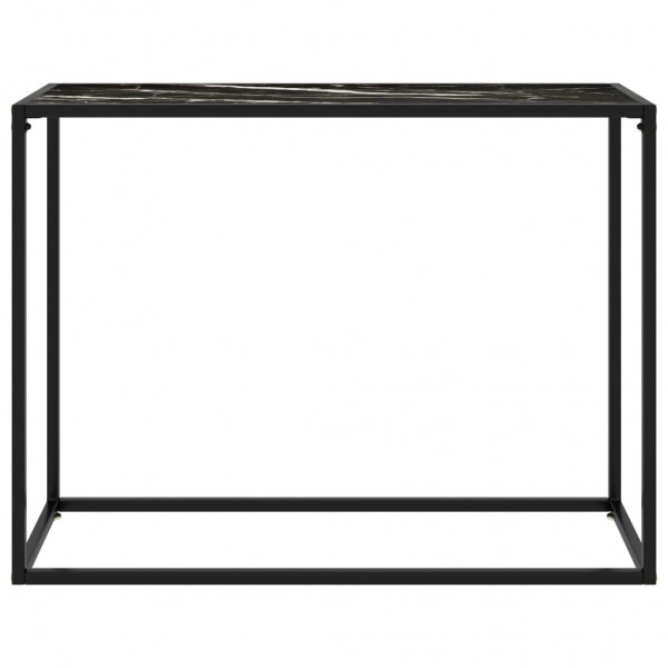 Mesa consola vidrio templado negro 100x35x75 cm M 2