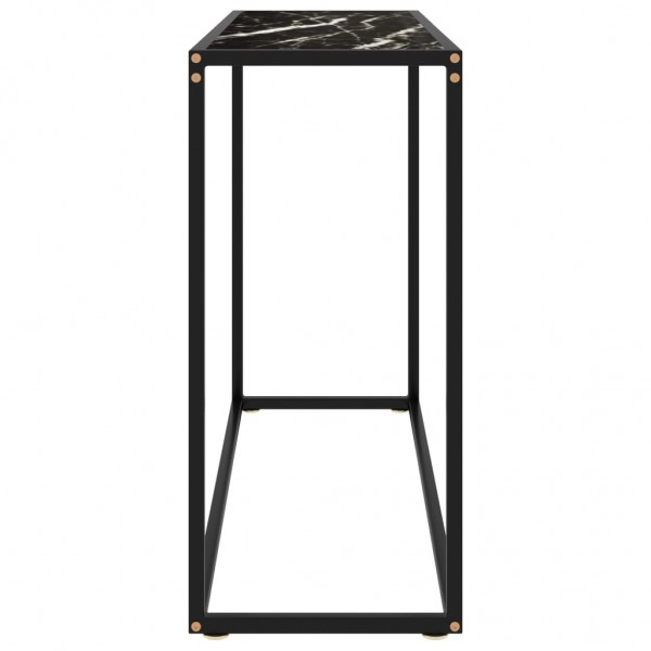 Mesa consola vidrio templado negro 100x35x75 cm M 3