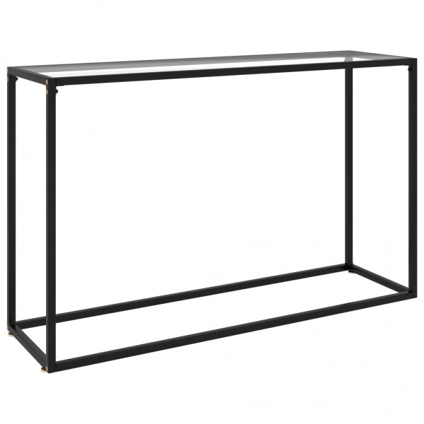 Mesa consola vidrio templado transparente 120x35x75 cm D