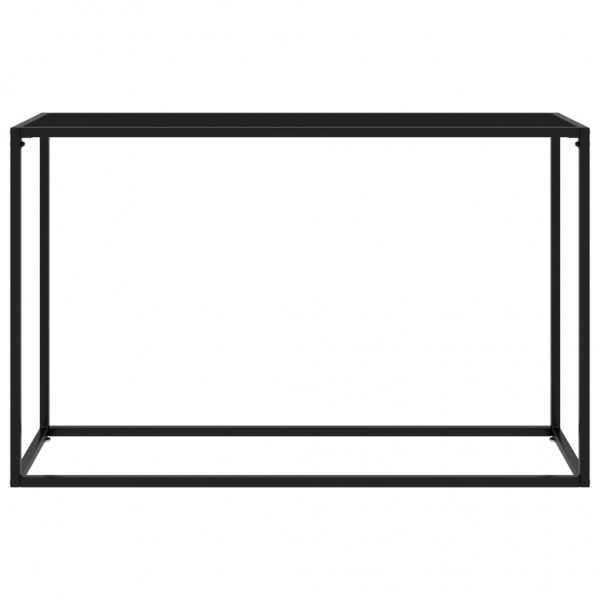 Mesa consola vidrio templado negro 120x35x75 cm M 2