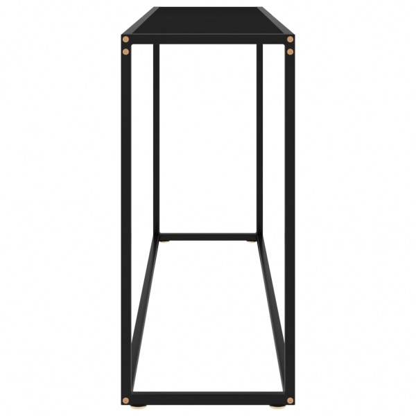 Mesa consola 120x35x75 cm vidro temperado preto M 3