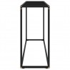 Mesa consola vidrio templado negro 120x35x75 cm 3