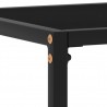 Mesa consola vidrio templado negro 120x35x75 cm 5