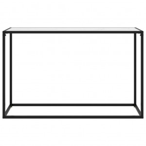 Mesa consola vidrio templado blanco 120x35x75 cm H