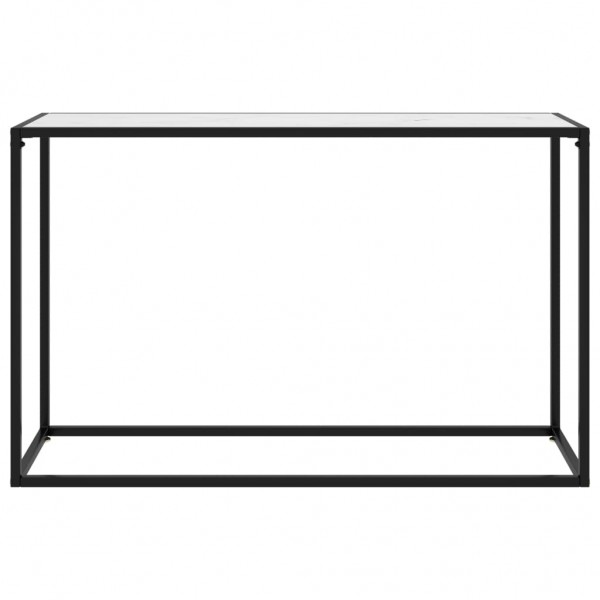 Mesa consola 120x35x75 cm vidro temperado branco M 2