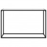 Mesa consola vidrio templado blanco 120x35x75 cm 2
