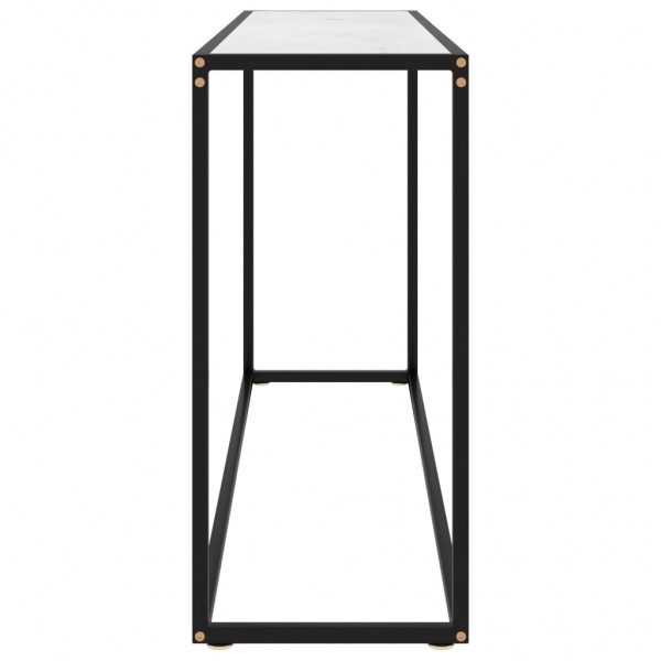 Mesa consola vidrio templado blanco 120x35x75 cm M 3