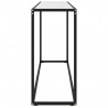 Mesa consola vidrio templado blanco 120x35x75 cm 3