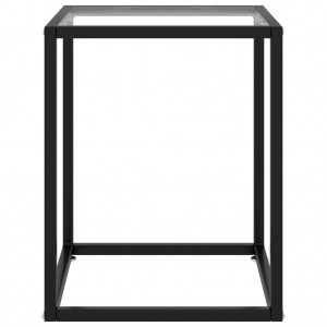 Mesa de centro con vidrio templado negra 40x40x50 cm H
