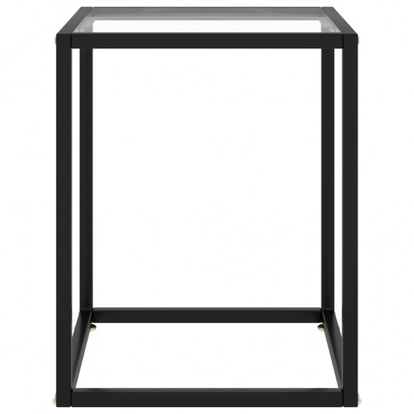 Mesa de centro 40x40x50 cm preto com vidro temperado M 2