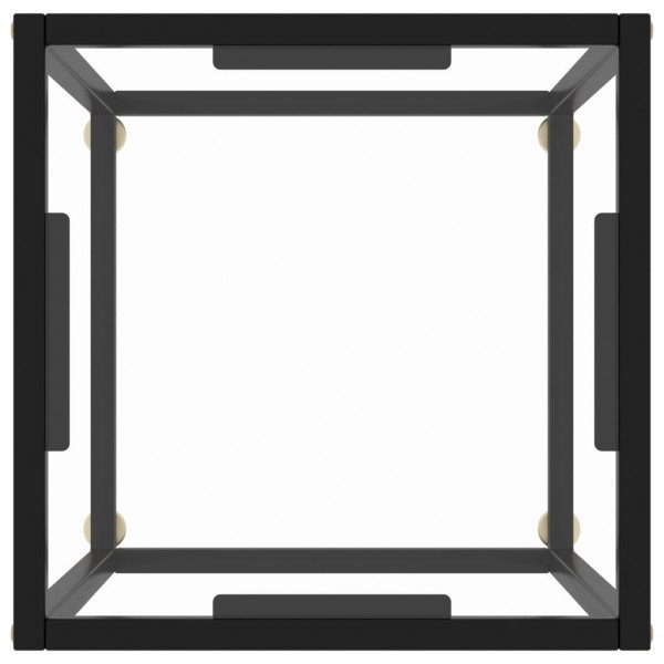 Mesa de centro con vidrio templado negra 40x40x50 cm M 3