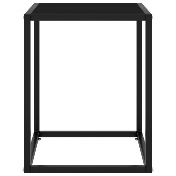 Mesa de centro 40x40x50 cm preto com vidro preto M 2