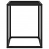 Mesa de centro negra con vidrio negro 40x40x50 cm 2