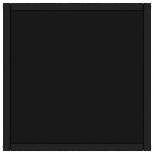 Mesa de centro 40x40x50 cm preto com vidro preto M 3