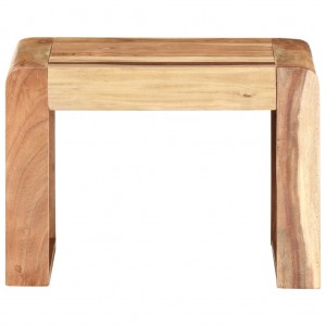 Mesa auxiliar de madera maciza de acacia 43x40x30 cm H