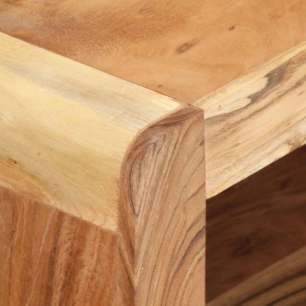 Mueble de TV de 2 piezas de madera maciza de acacia M 2