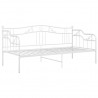 Estructura de sofá cama de metal blanco 90x200 cm 5