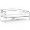 Sofá-cama 90x200 cm metal cinzento 2