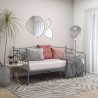 Estructura de sofá cama de metal gris 90x200 cm 4