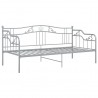 Estructura de sofá cama de metal gris 90x200 cm 5