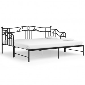Estrutura sofá-cama de puxar 90x200 cm metal preto H