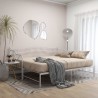 Estrutura sofá-cama de puxar 90x200 cm metal branco 4
