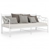 Estructura de sofá cama extraíble de metal blanco 90x200 cm 5